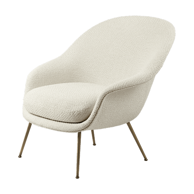 Gubi Bat Lænestol Dora Bouclé i Antik Messing - Unik Design