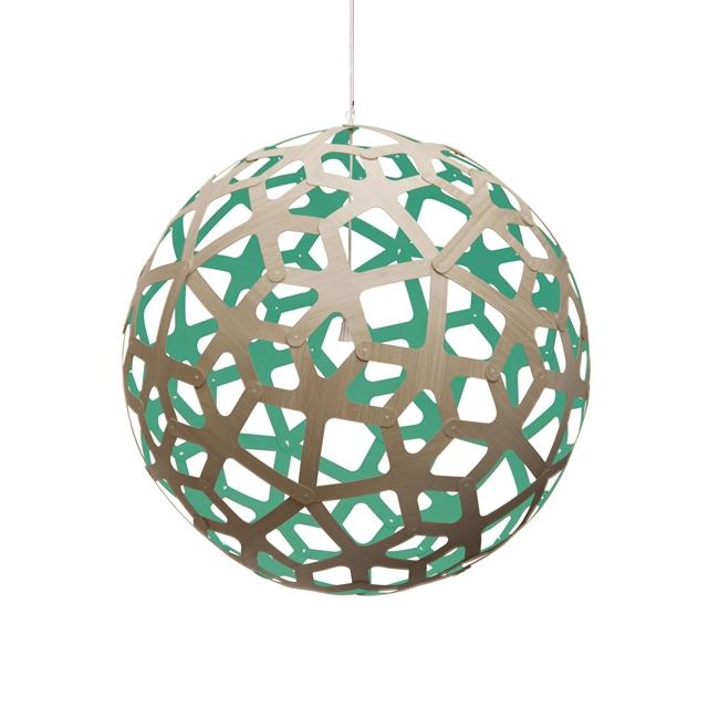 David Trubridge Coral Pendel ø120 Aqua - Unik Belysning