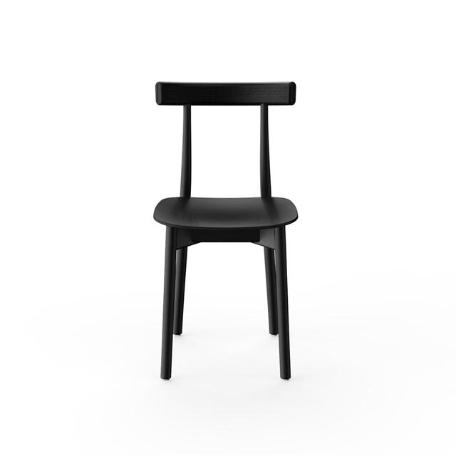 Nine Skinny Wooden Spisebordsstol i Sort Ask - Tidsløst Design