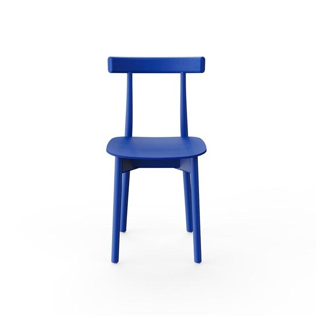 Nine Skinny Wooden Spisebordsstol Blå Aske