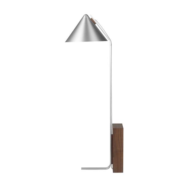 Kristina Dam Studio Cone Gulvlampe Børstet Aluminium   Valnød