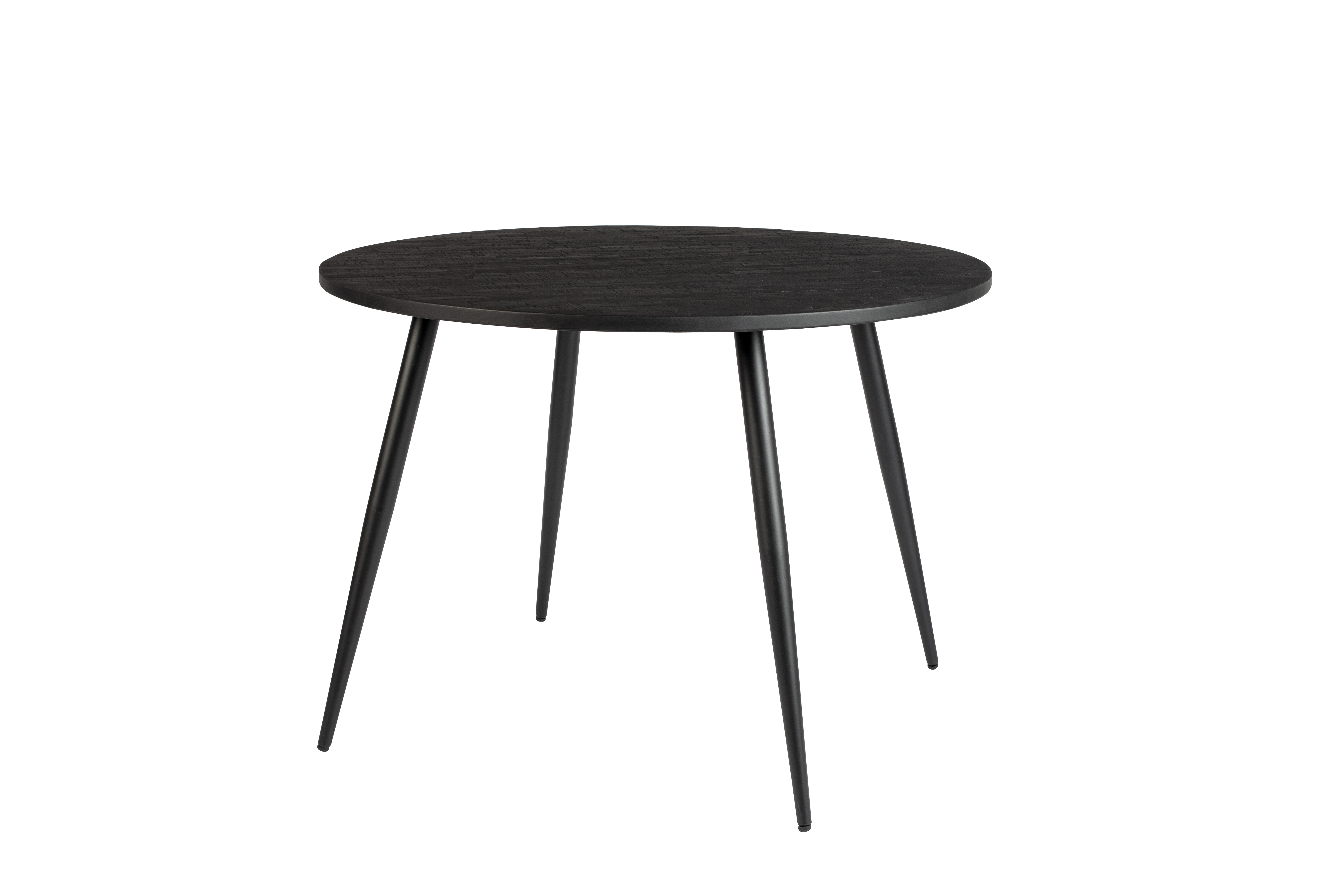 White Label Living   Spisebord  Rund Sort Teaktræ   Metal  ø110