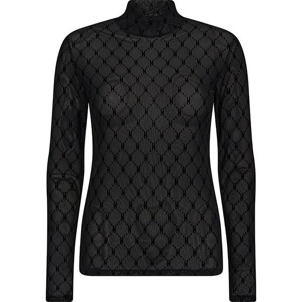Hype The Detail Mesh Turtle Neck Black