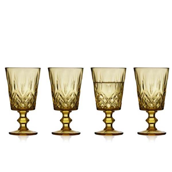 Lyngby Glas Sorrento Vinglas 29     Stk Amber