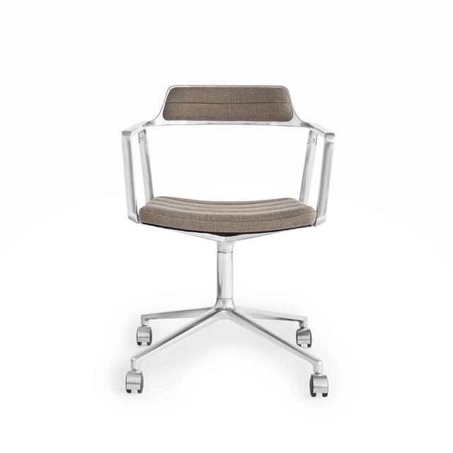 Vipp 452 Swivel Drejestol Med Hjul Mørk Sand Aluminium