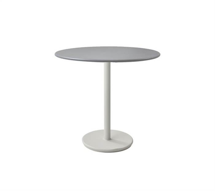 Cane-line Cafébord Ø80 - Hvid Aluminium i Lysegrå
