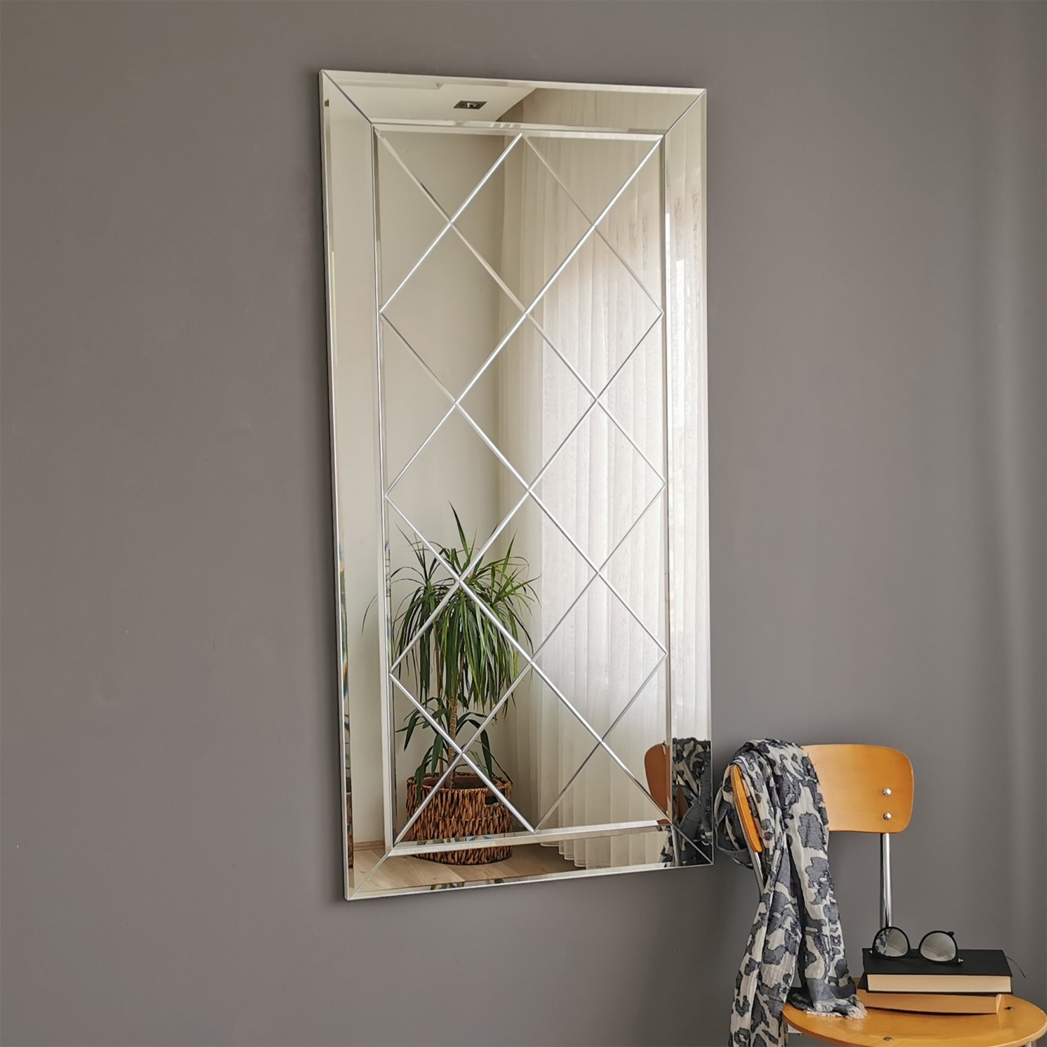 Nordvärk A306 Vægspejl  Rektangulær Sølv Spejlglas   Mdf  130x65