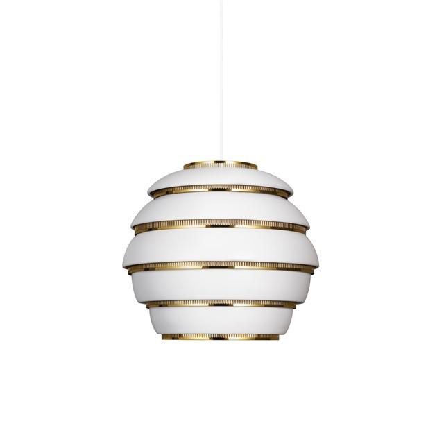 Artek Beehive A331 Pendel Hvid   Messing