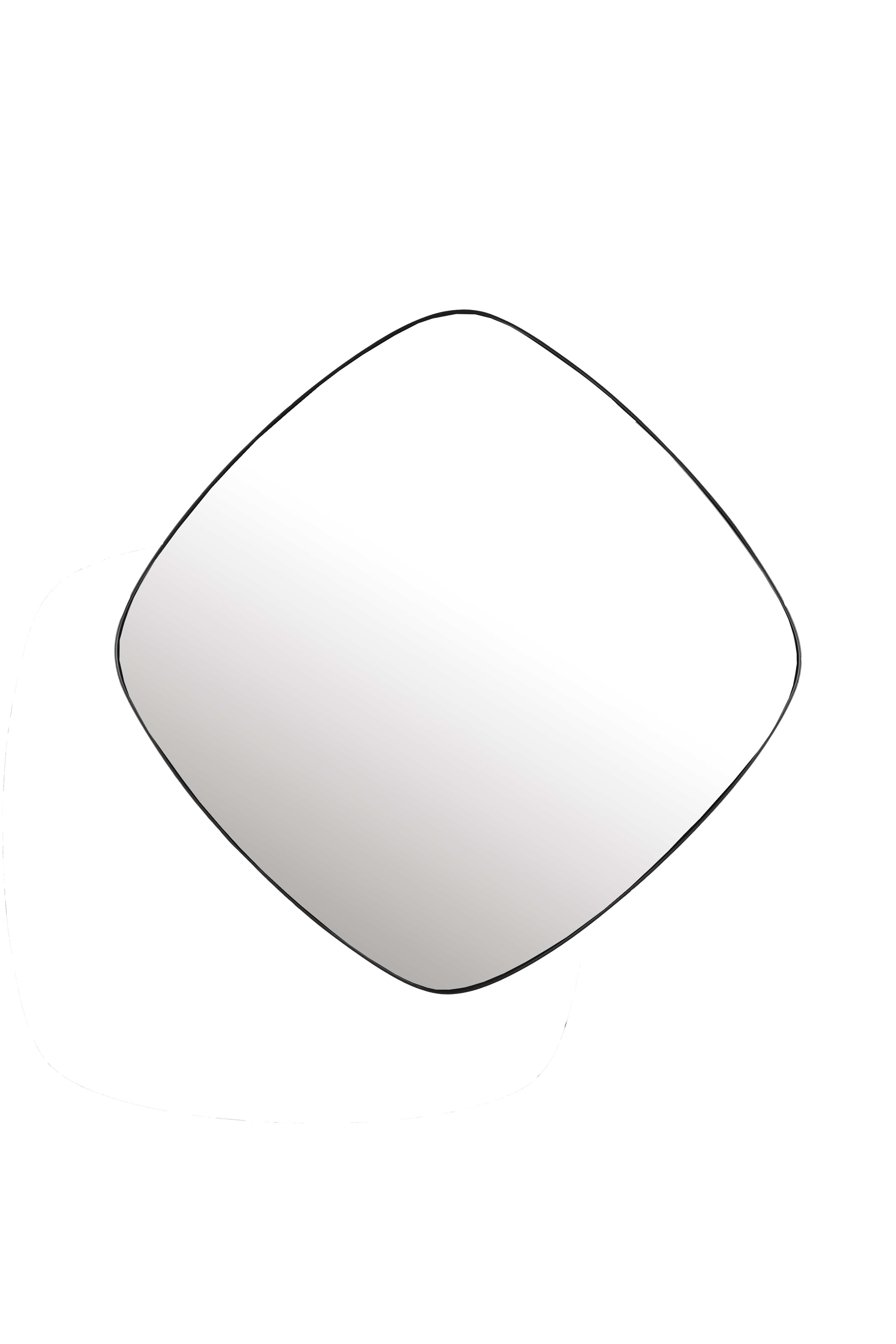 Mila Vægspejl i Sort Metal - Elegant Kvadratisk Design