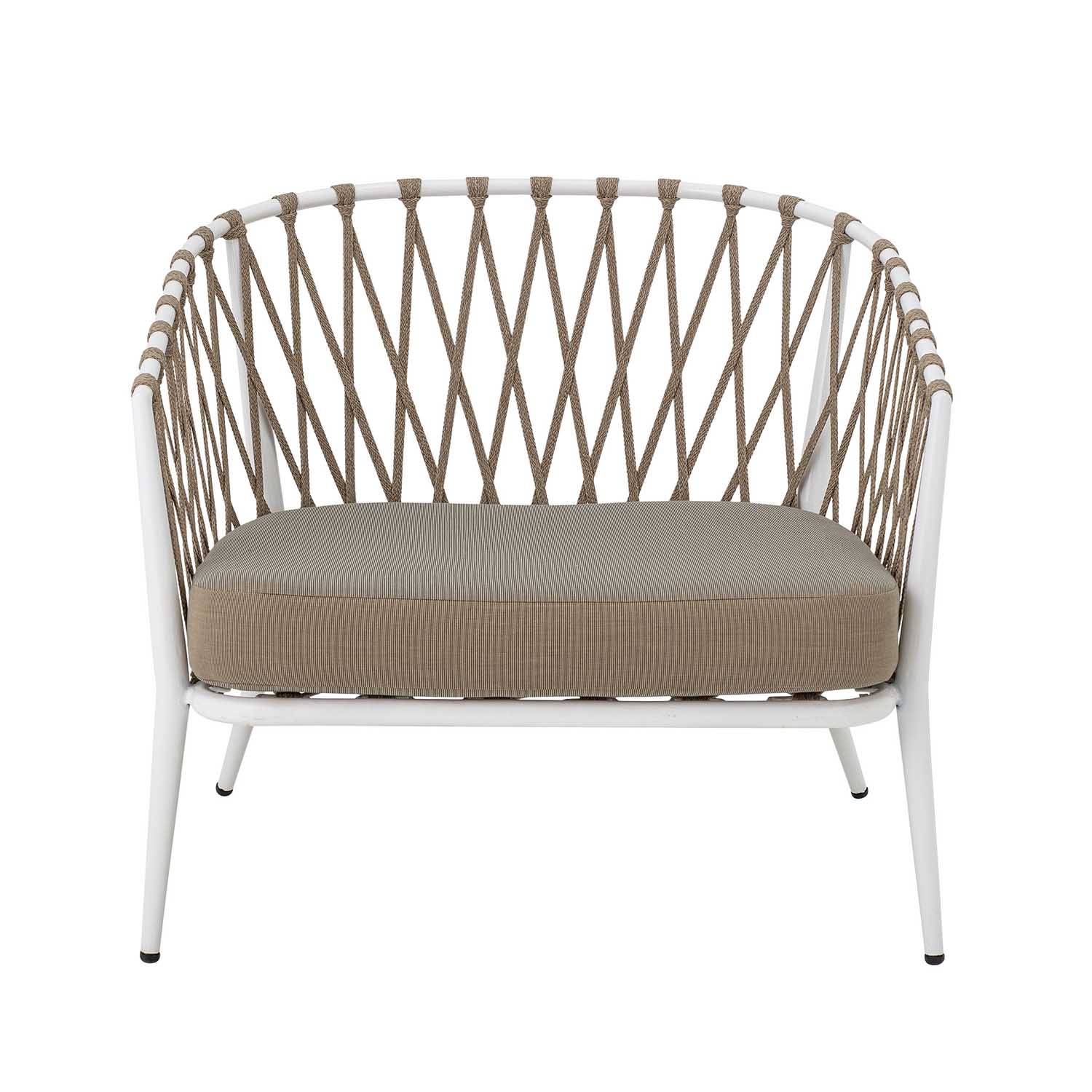 Creative Collection Cia Loungestol Til Haven     Hynde Polyester   Hvid Metal