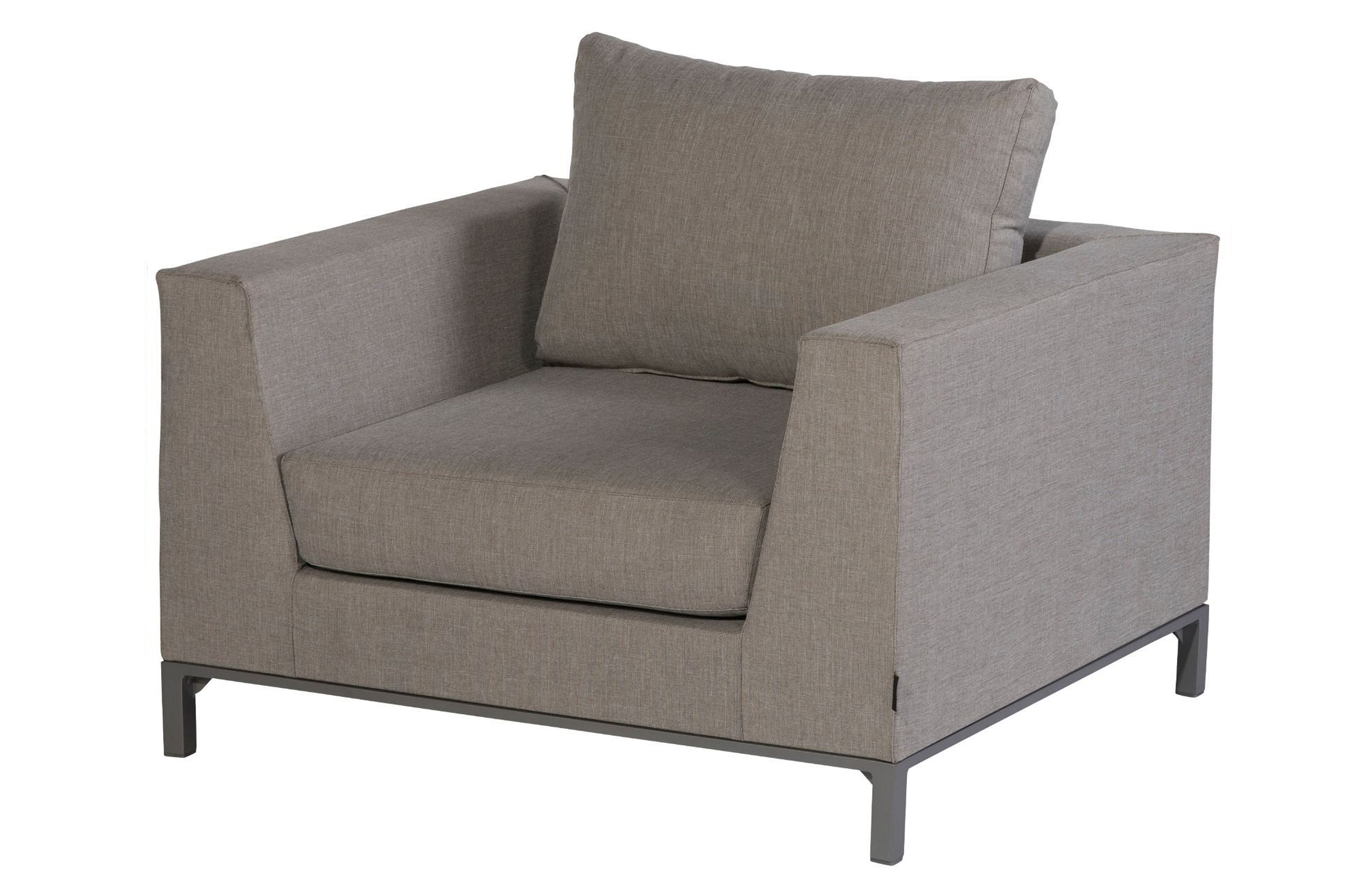 Exotan Siciliã  Loungestol Til Haven     Armlæn Taupe Stof   Aluminium