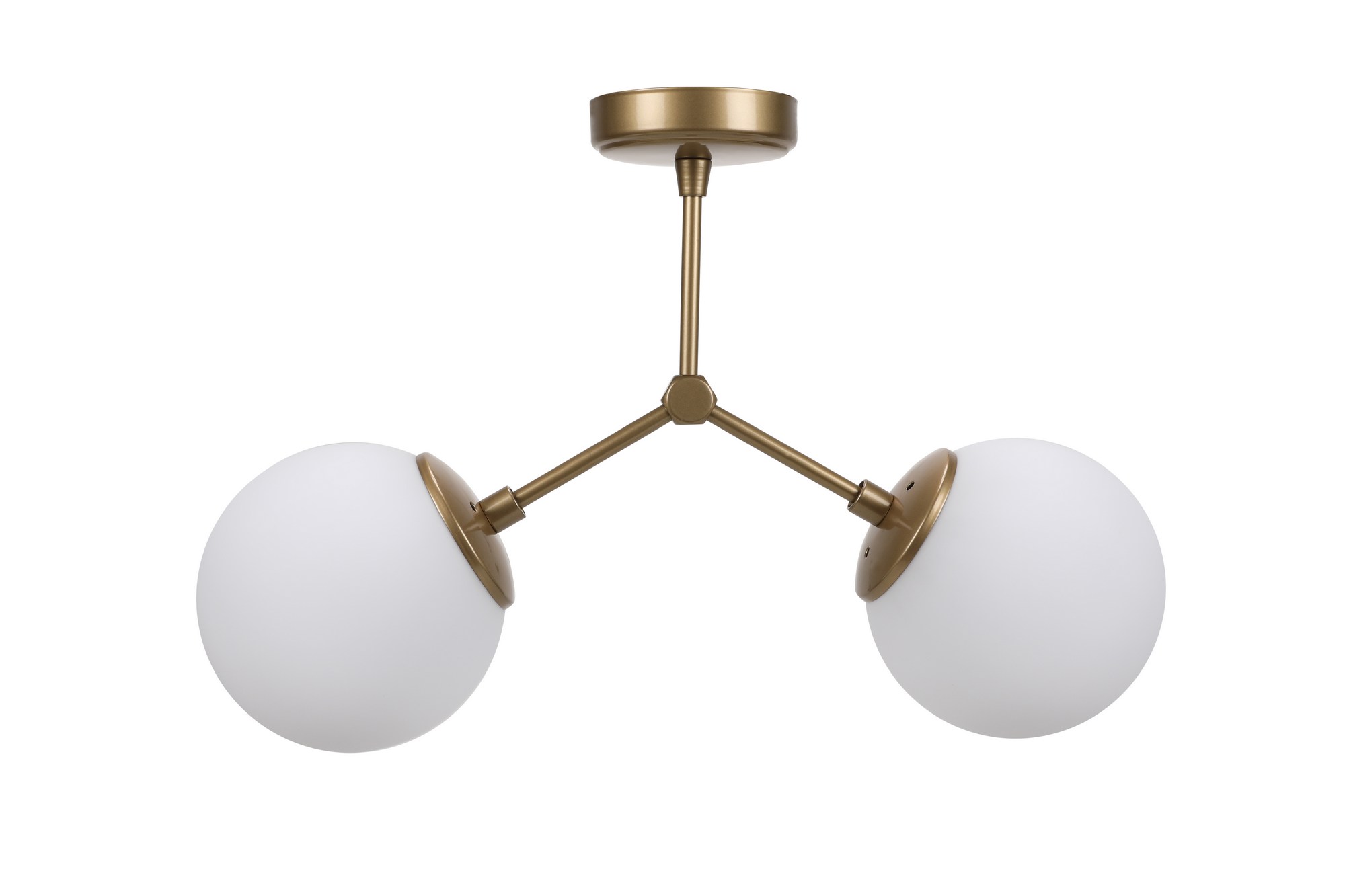 Lumi Astralis Loftlampe Hvid Glas   Guld Metal