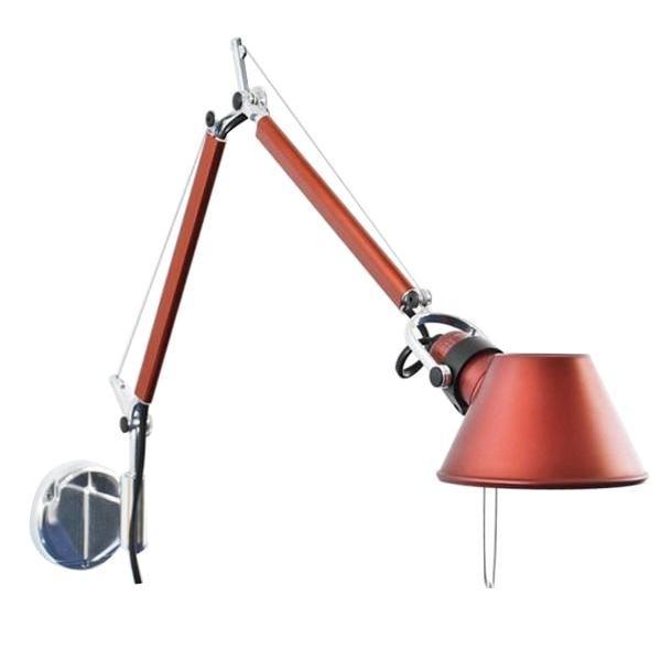 Artemide Tolomeo Micro Væglampe i Rød - Funktionel Belysning