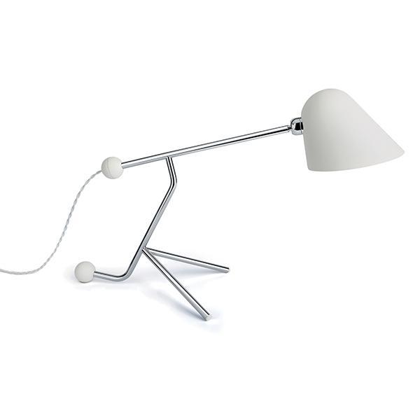 Tato Beghina Bordlampe - Mat Hvid og Krom Tilbud