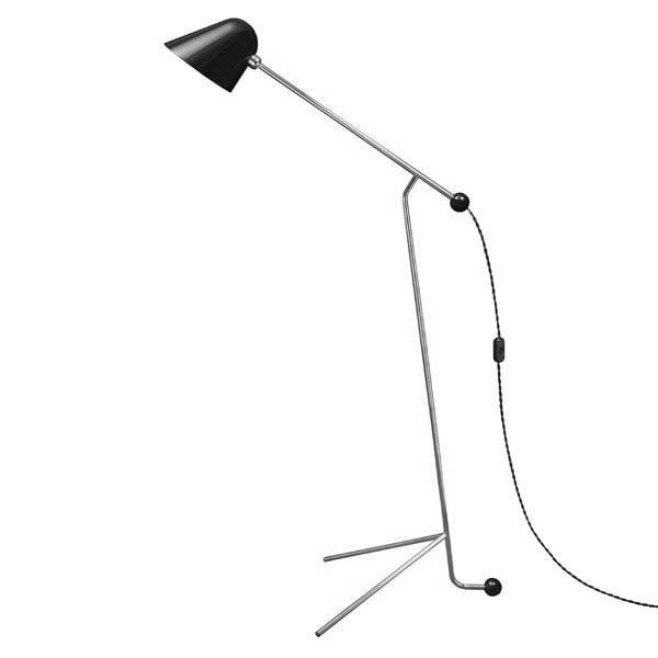 Tato Beghina Gulvlampe Mat Sort   Krom