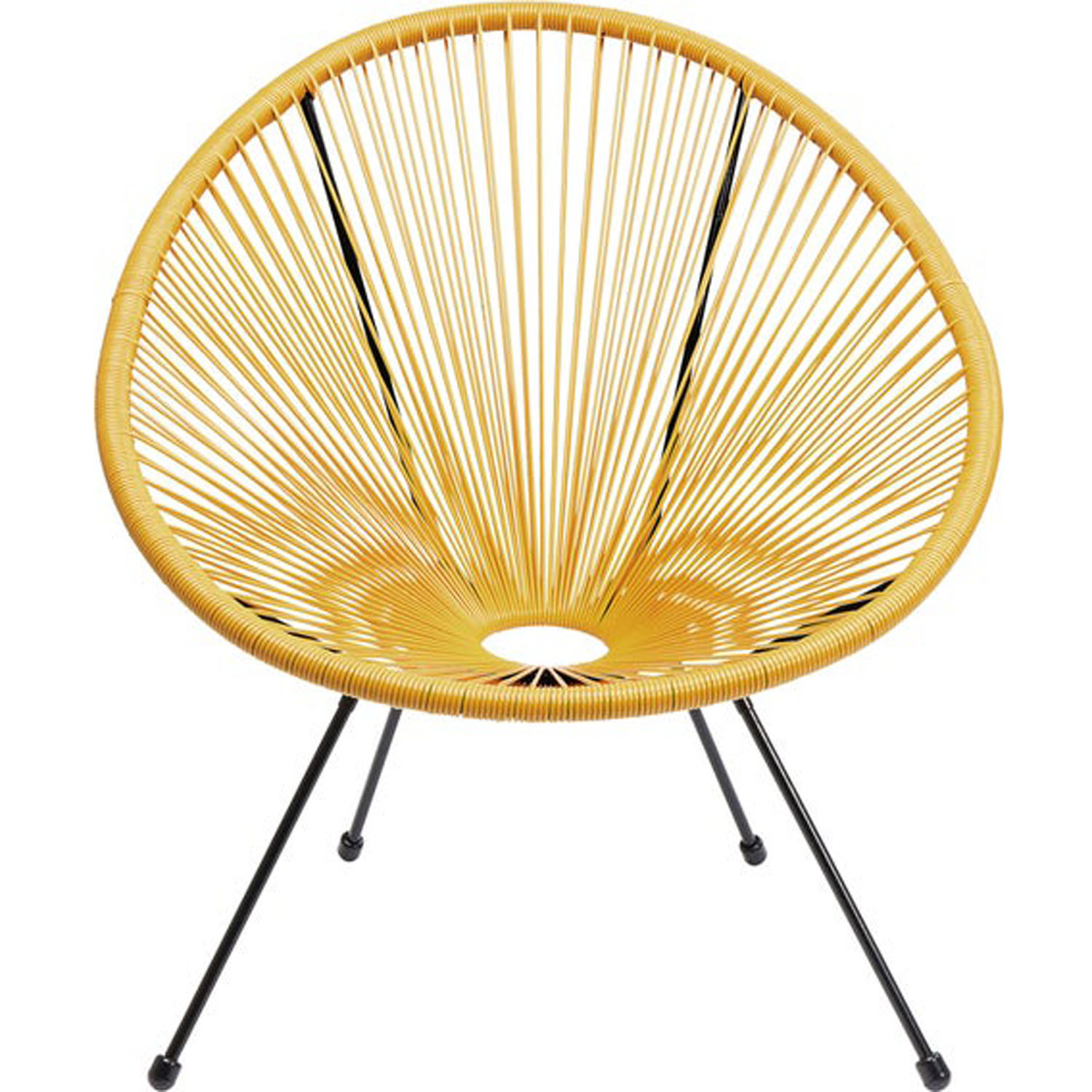 Kare Design Acapulco Yellow Lænestol Havestol Gul Polyethylen   Stål