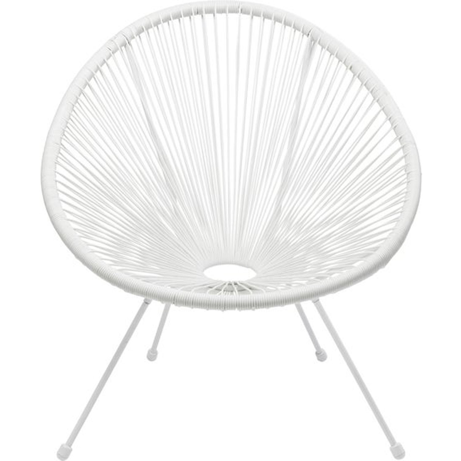 Kare Design Acapulco White Lænestol Havestol Hvid Polyethylen   Stål
