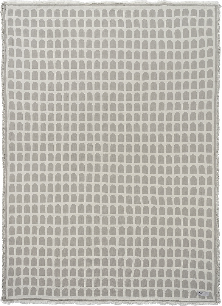 Arch  Plaid  Off-white Beige  H31x12x33    Bomuld
