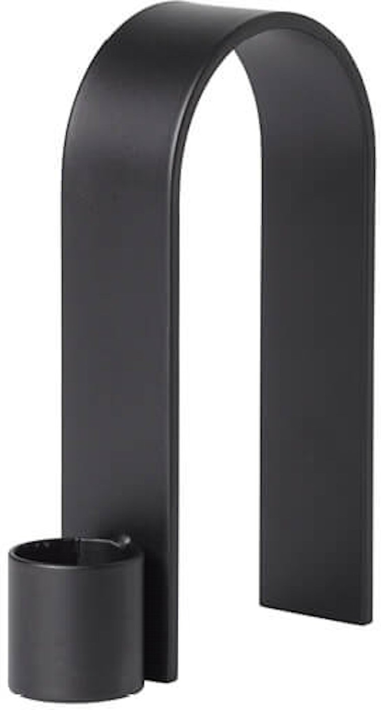 Arch Lysestage i Sort - Elegant Stål Design