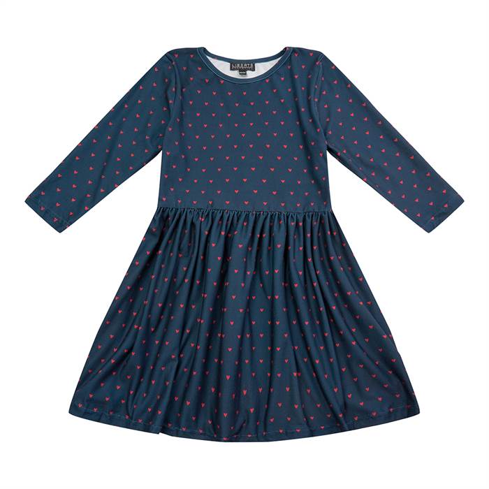 Liberté Alma   Babydoll Dress Kids Hearts Navy  -mas 21