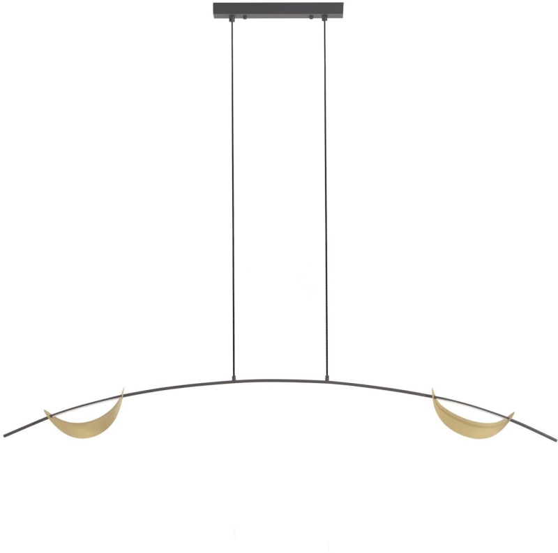 Anatolia  Hængelampe  Guld Sort  H140x15x150