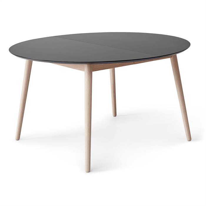 Meza   Hammel Spisebord Round  :135    Grafit Antifinger Laminat Ben   Hvidpigm