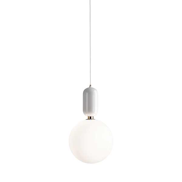 Parachilna Aballs Pendel - Stor Hvid Lampe på Tilbud