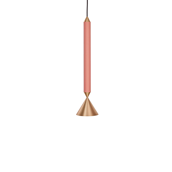 Pholc Apollo Pendel i Pink og Poleret Messing