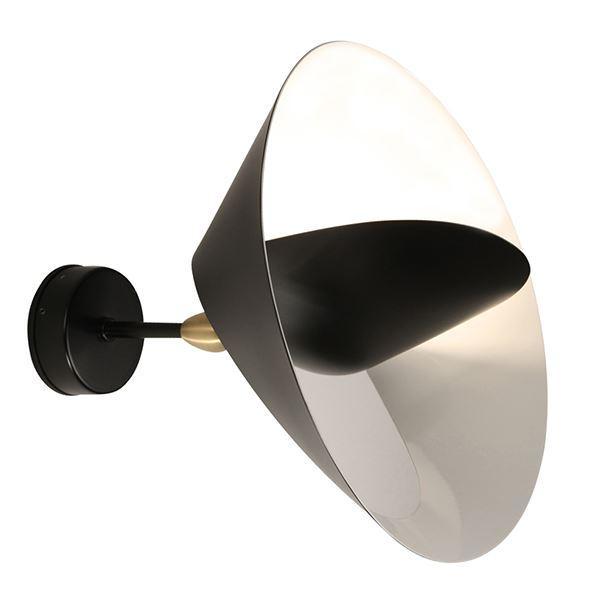 Serge Mouille Applique Saturne   Væglampe Sort   Messing