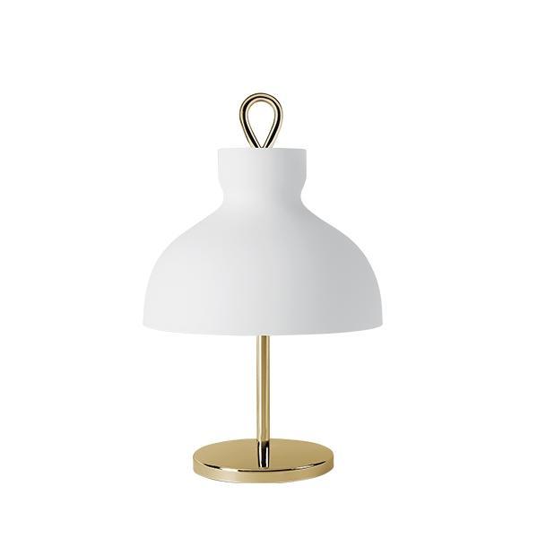 Tato Arenzano Bordlampe Lav Hvid   Messing