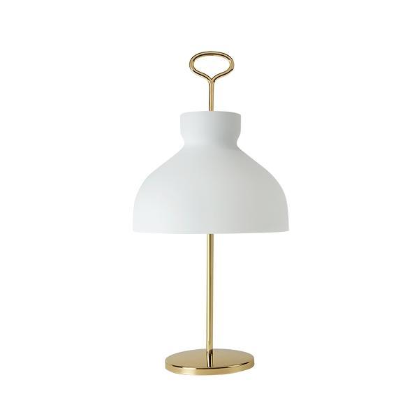 Tato Arenzano Bordlampe - Hvid og Messing Elegance