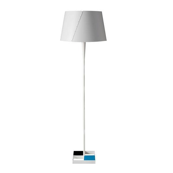 Tato  -lux D4 Gulvlampe Blå   Mat Hvid