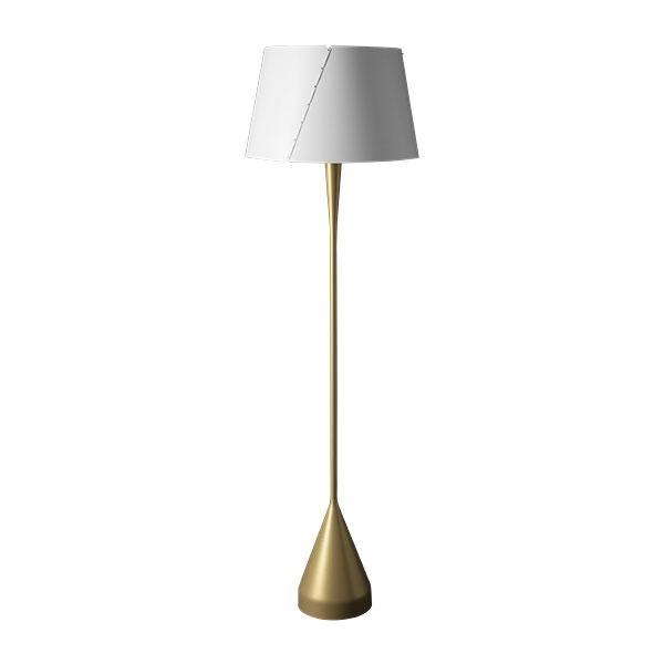 Tato  -lux A4 Gulvlampe Guld   Mat Hvid