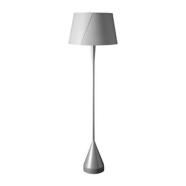 Tato  -lux A4 Gulvlampe Sølv   Mat Hvid