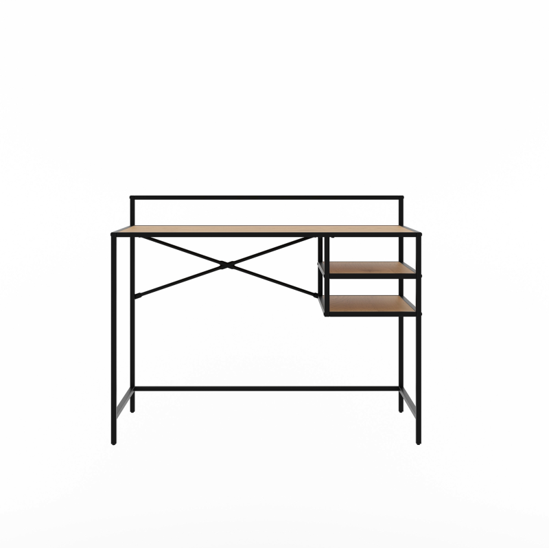 Altino  Skrivebord  Natur Sort  H88x110    Vildeg  Metal