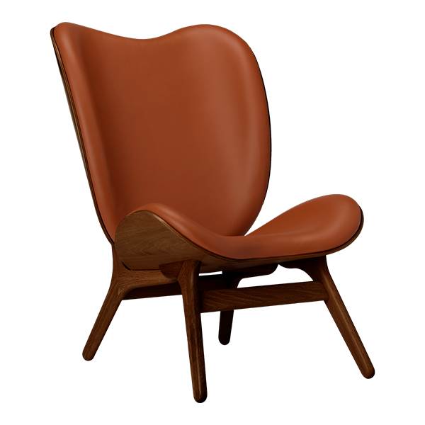 Umage   Conversation Piece Høj Dark Oak Cognac Læder