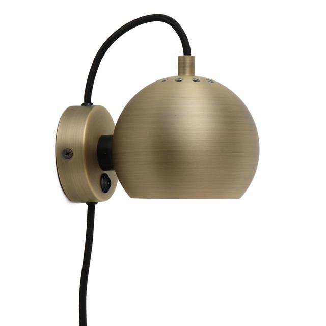 Frandsen Ball Væglampe Mat Antik Messing