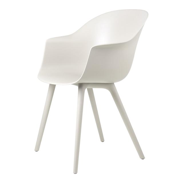 Gubi Bat Spisebordsstol Plastik Alabaster Hvid