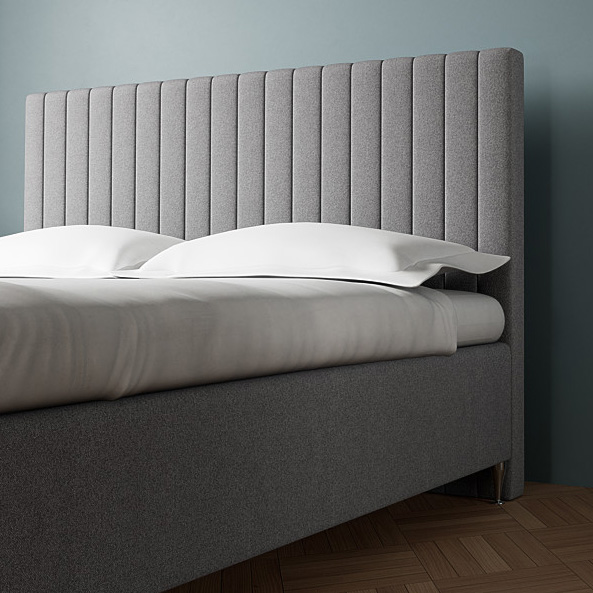 Casablanca Stripe Polstret Gavl i Ashgrey