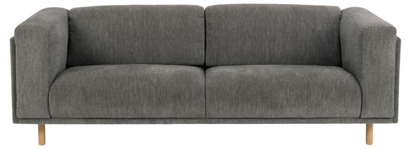 Sofakoncept Elea   Pers  Sofa Antracitgråt Stof   Natur Bøg