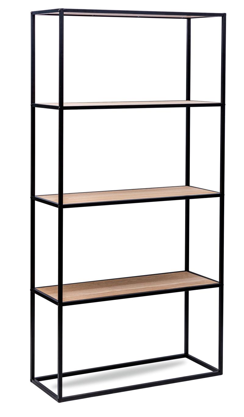Nordlys Arne Bogreol - Brun Træ & Sort Metal Design