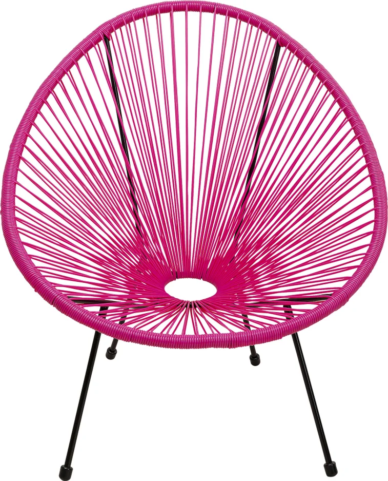Kare Design Acapulco Pink Lænestol Havestol Pink Plast   Stål