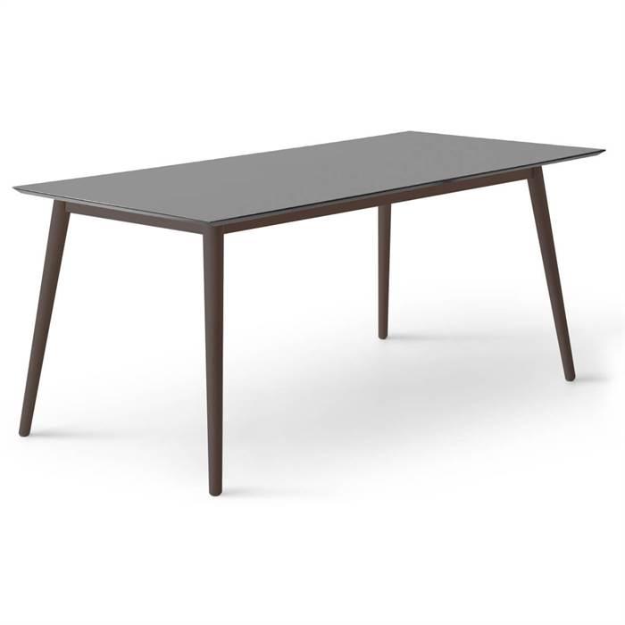 Meza   Hammel Spisebord Square 165   90    Graphit Antifinger Laminat Ben   Sort Bejdset Ask