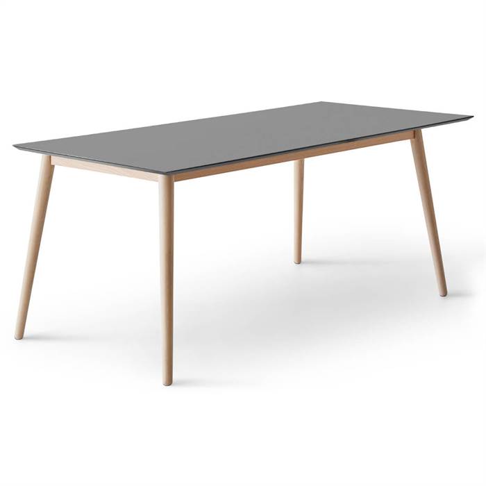Meza   Hammel Spisebord Square 165   90    Graphit Antifinger Laminat Ben   Hvidpigm