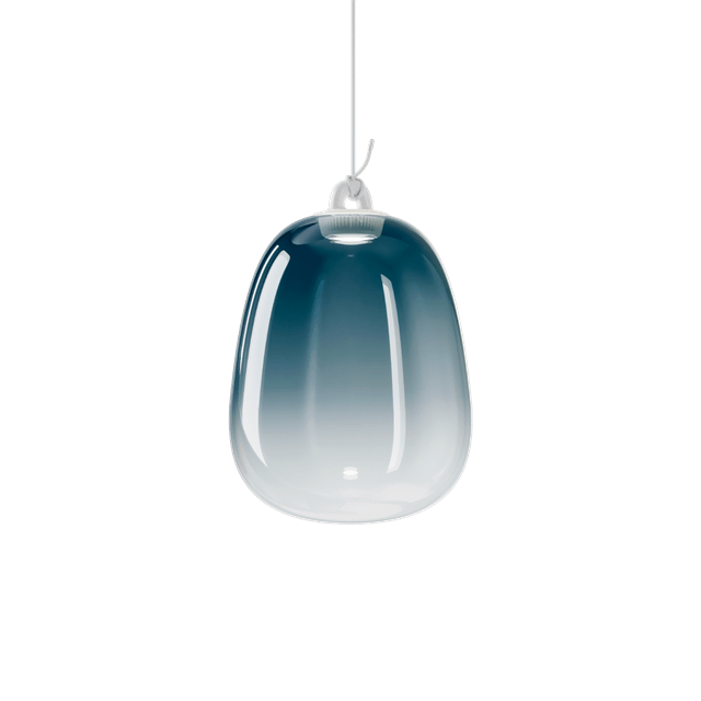 Lodes Oblò Pendel Stor 2700k Azure Steel Hvid