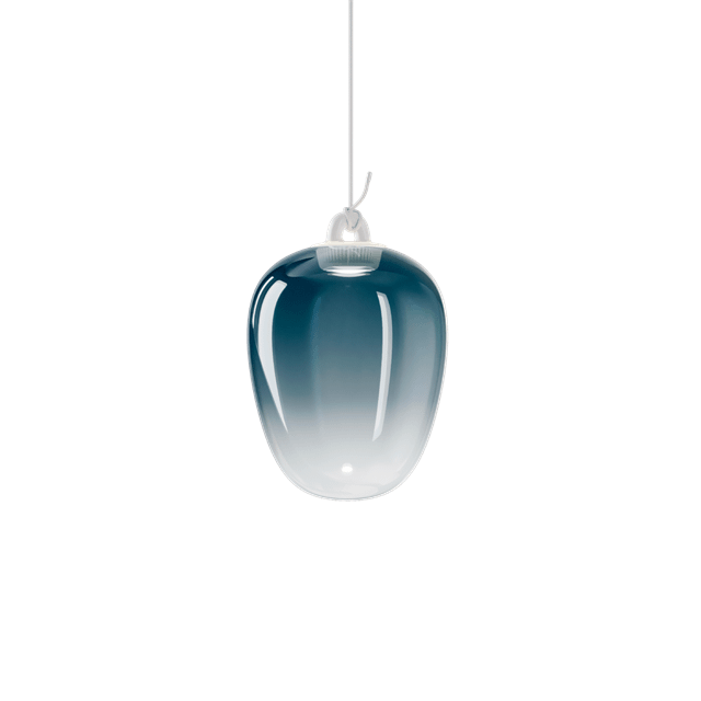 Lodes Oblò Pendel Medium 2700k Azure Steel Hvid