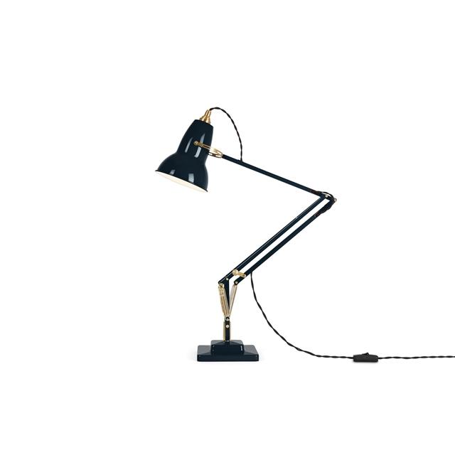 Anglepoise Original 1227 Bordlampe Messing Ink Blue
