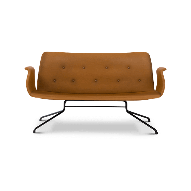 Bent Hansen Primum Sofa Med Armlæn Sort Cognac