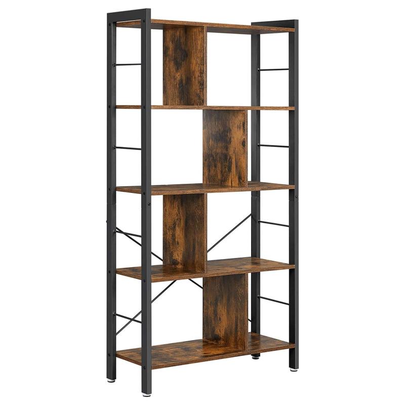 Elegant bogreol med adskilte rum fra SONGMICS