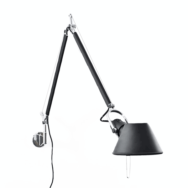 Artemide Tolomeo Væglampe i Sort - Elegant Belysning